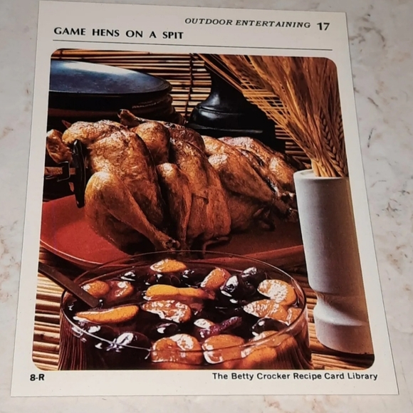 The Betty Crocker Recipe Card Library REPLACEMENT CARD OUTDOOR ENTERTAINING 1971 - Picture 1 of 1